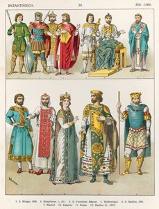 Bysantin hovin mekko, 800-1000, Trachten der Voelker, 1864